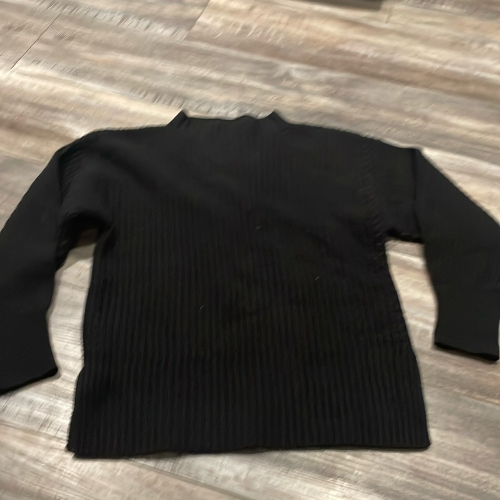 Equipment black funnel neck warm wool cashmere sweater small - Picture 4 of 9